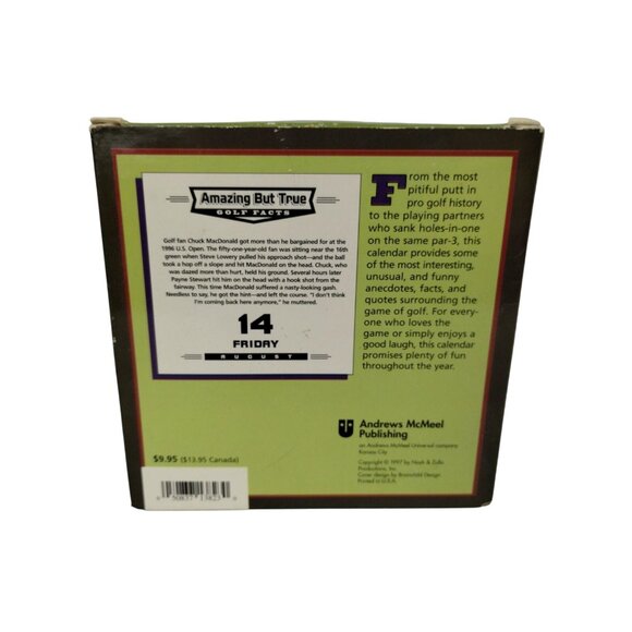 Amazing But True Golf Facts Vintage 1998 Useable in 2026 Calendar New - Picture 3 of 7